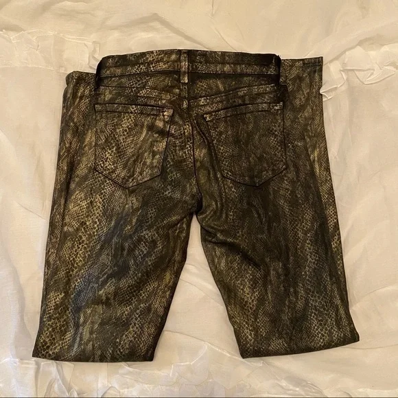 J Brand Snakeskin Skinny Jeans Jeggings Size 25 - Picture 2 of 7